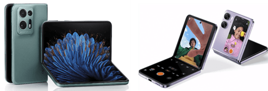 Figure 1 Oppos Find N2 left and Find N2 Flip right